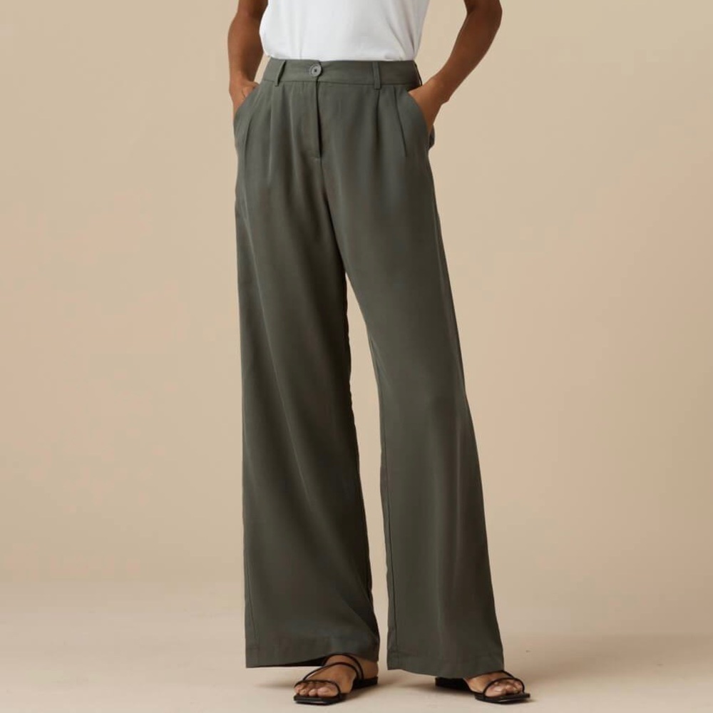 Vetta Capsule Wide Leg Trousers, Olive (Limited Edition)